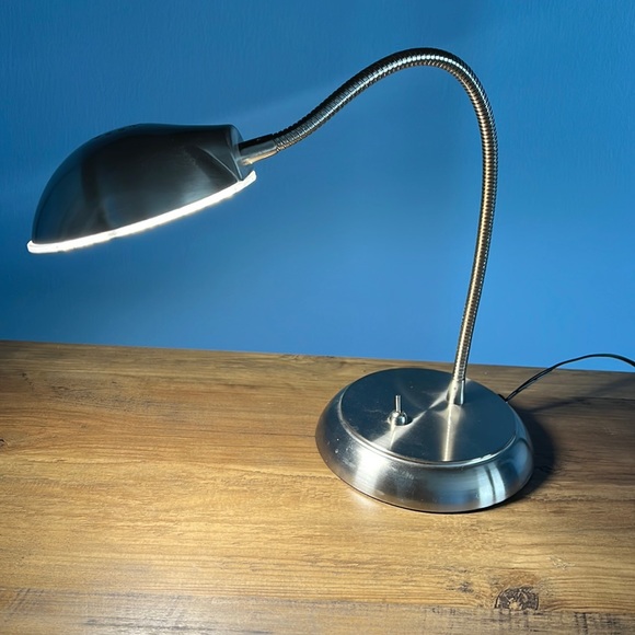 Other - Silver desk lamp rotating action very flexible like new